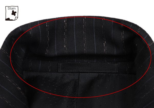 GIANNI VERSACE Black Wool Stripe 3B Jacket Size 54