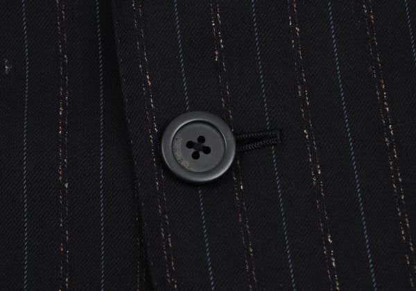 GIANNI VERSACE Black Wool Stripe 3B Jacket Size 54