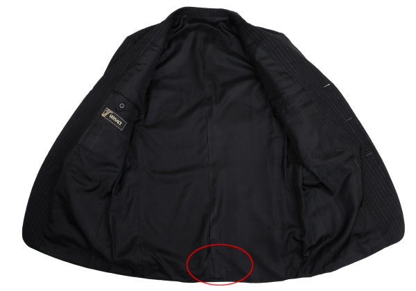 GIANNI VERSACE Black Wool Stripe 3B Jacket Size 54