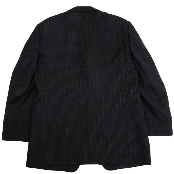 GIANNI VERSACE Black Wool Stripe 3B Jacket Size 54