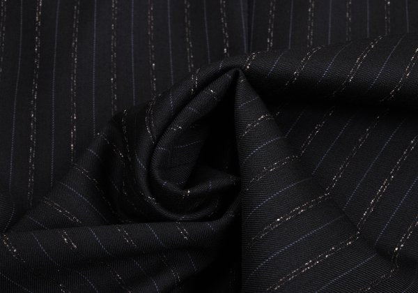 GIANNI VERSACE Black Wool Stripe 3B Jacket Size 54