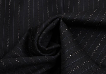 GIANNI VERSACE Black Wool Stripe 3B Jacket Size 54