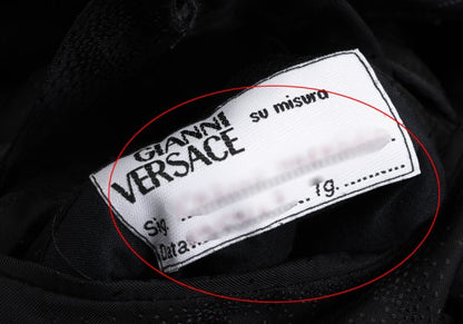 GIANNI VERSACE Black Wool Stripe 3B Jacket Size 54