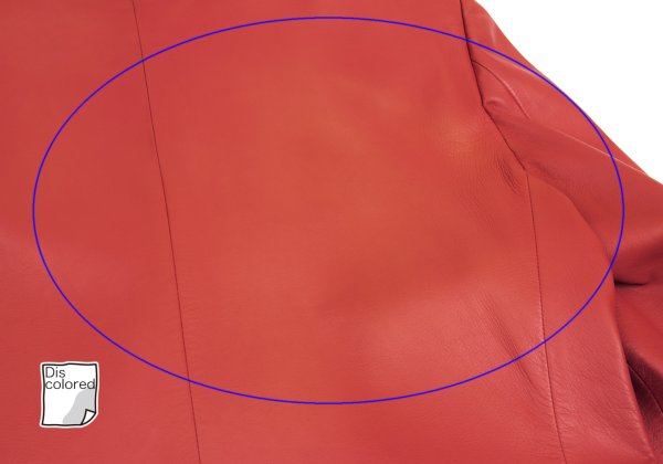 GIANNI VERSACE Double Pocket Leather Blazer Red Size L