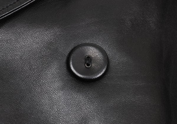 GIANNI VERSACE Fur Lined Double-Breasted Coat Black Size L