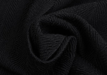 GIANNI VERSACE Herringbone Wool Blend Coat Black Size 52