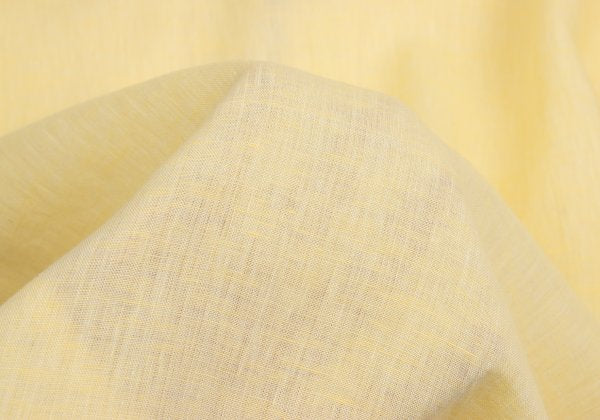 VERSACE Front Decorative Linen Shirt Yellow Size L