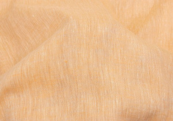 VERSACE Front Sheer Panel Linen Shirt Orange Size 56