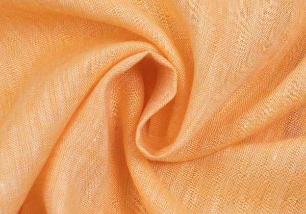 VERSACE Front Sheer Panel Linen Shirt Orange Size 56