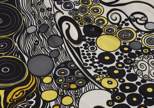 VERSACE Multi Circle Print Polyester Shirt White Size 56