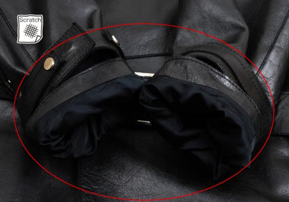 VERSACE Belted Leather Coat Black Size XL