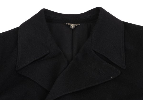 VERSACE Zip Pocket Wool Blend Coat Black Size 54