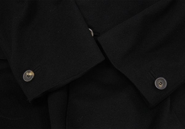 VERSACE Zip Pocket Wool Blend Coat Black Size 54