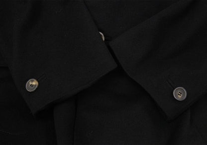 VERSACE Zip Pocket Wool Blend Coat Black Size 54