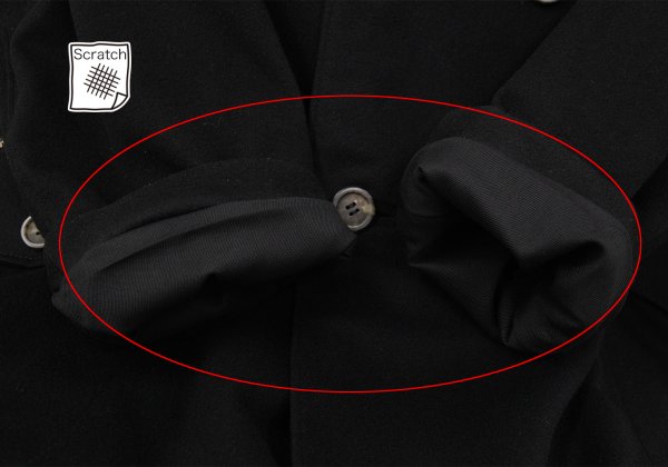 VERSACE Zip Pocket Wool Blend Coat Black Size 54