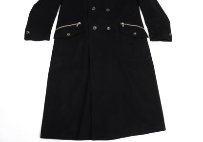 VERSACE Zip Pocket Wool Blend Coat Black Size 54