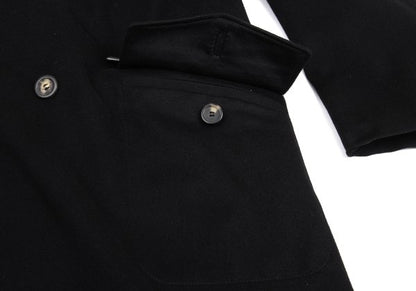 VERSACE Zip Pocket Wool Blend Coat Black Size 54