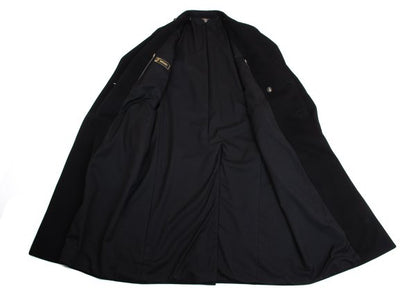 VERSACE Zip Pocket Wool Blend Coat Black Size 54