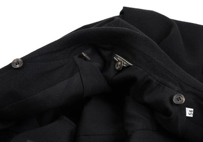 VERSACE Zip Pocket Wool Blend Coat Black Size 54