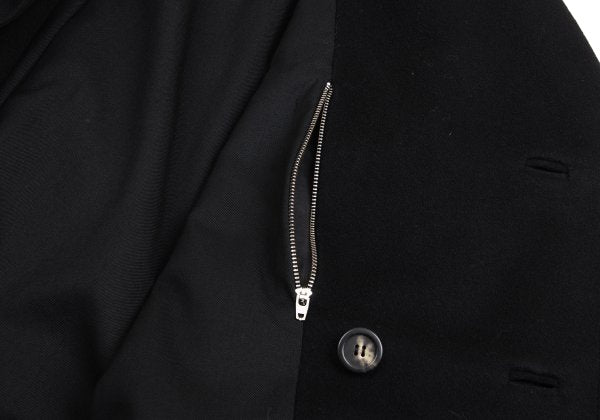VERSACE Zip Pocket Wool Blend Coat Black Size 54