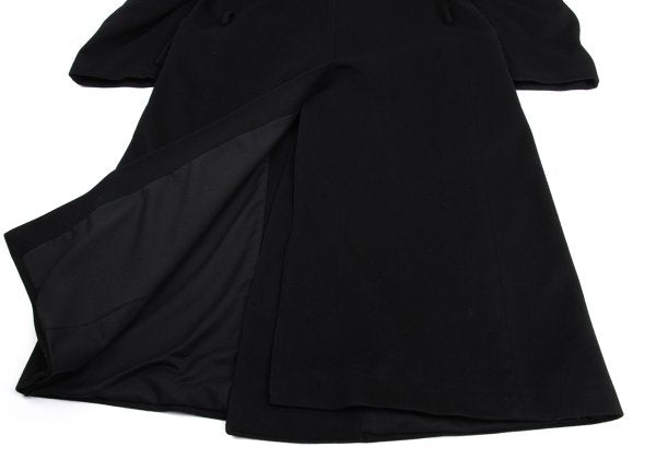 VERSACE Zip Pocket Wool Blend Coat Black Size 54