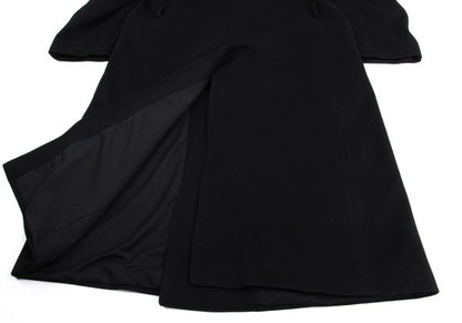 VERSACE Zip Pocket Wool Blend Coat Black Size 54