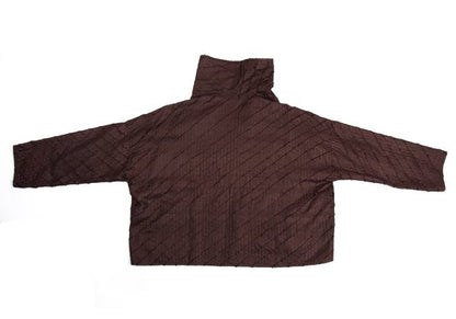 JURGEN LEHL Wine Seam Stitch Design Cotton Blouse Size M