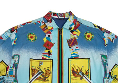 VERSACE SPORT All-Over Print Jacket Blue/Yellow Size 50