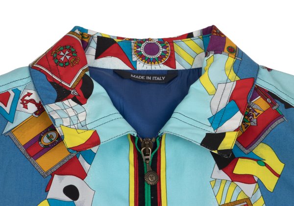 VERSACE SPORT All-Over Print Jacket Blue/Yellow Size 50