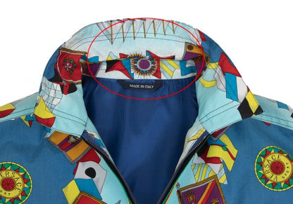 VERSACE SPORT All-Over Print Jacket Blue/Yellow Size 50