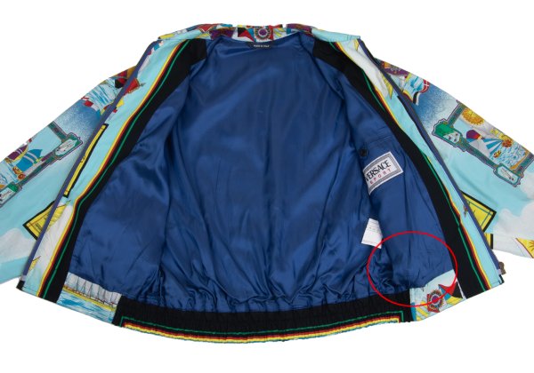 VERSACE SPORT All-Over Print Jacket Blue/Yellow Size 50