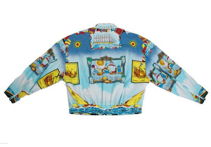VERSACE SPORT All-Over Print Jacket Blue/Yellow Size 50
