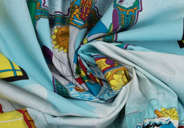 VERSACE SPORT All-Over Print Jacket Blue/Yellow Size 50