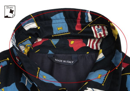 VERSACE SPORT Flag Print Zip Blouson Black Size 50