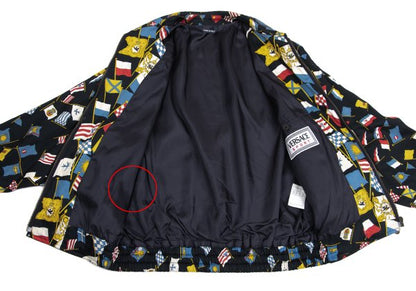 VERSACE SPORT Flag Print Zip Blouson Black Size 50