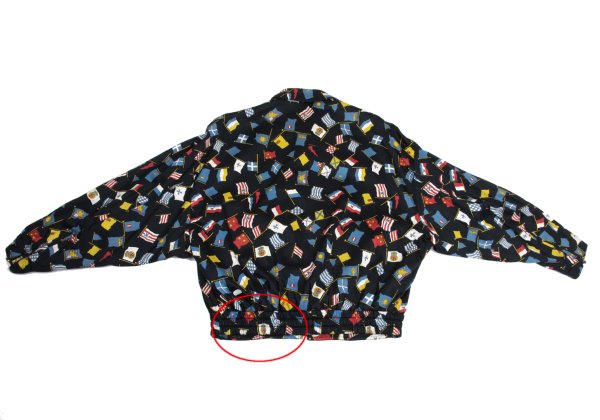 VERSACE SPORT Flag Print Zip Blouson Black Size 50