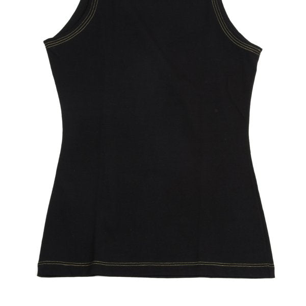 VERSACE INTIMO Triple Stitch Cotton Blend Top Black Size 50