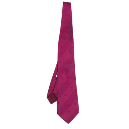 GIORGIO ARMANI Silk Regimental Jacquard Tie Pink