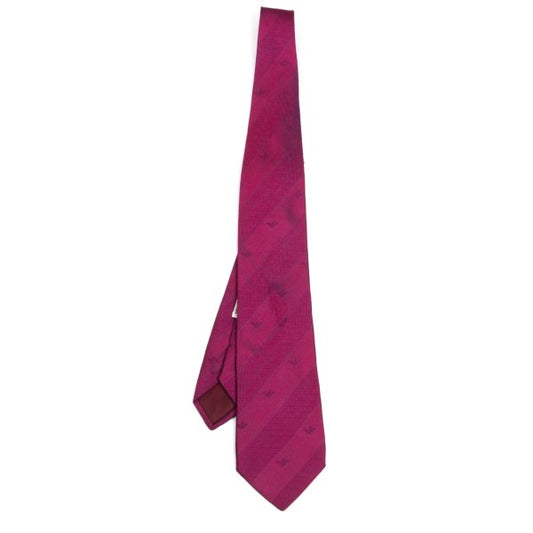 GIORGIO ARMANI Silk Regimental Jacquard Tie Pink