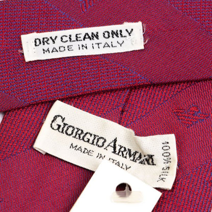 GIORGIO ARMANI Silk Regimental Jacquard Tie Pink