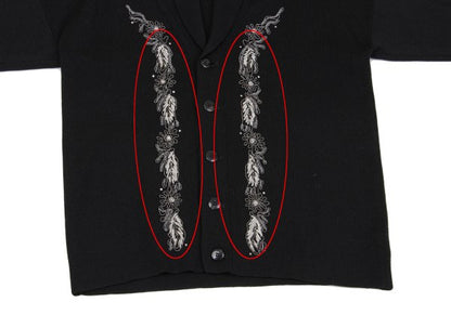 Yohji Yamamoto POUR HOMME Bijou Cardigan Black Size M