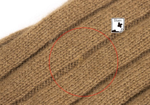 Y's for men Camel Wool Crewneck Cable Knit Sweater Size L