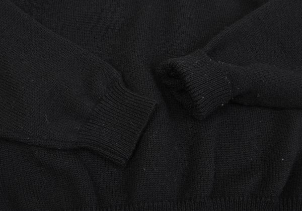 Y's for men Silhouette Jacquard Crew Neck Knit Black Size L
