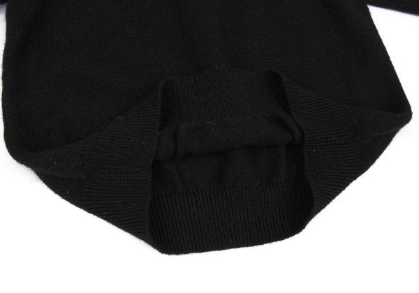 Y's for men Silhouette Jacquard Crew Neck Knit Black Size L