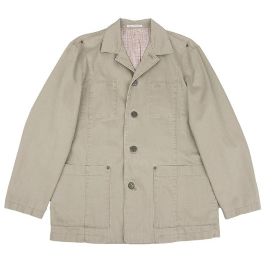 Papas Cotton Rivet Design Jacket Beige Size 46S
