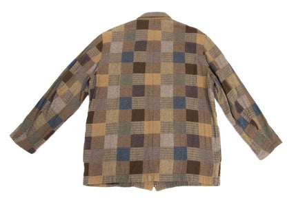 Papas Mocha Multi Cotton Patchwork Zip Blouson Size 48M