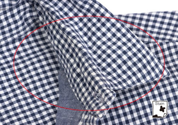 Papas Cotton Linen Gingham Check Shirt Navy Size M