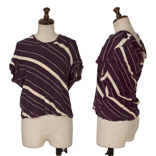 Yohji Yamamoto NOIR Stripe Sleeveless Tank Top Purple Size 2