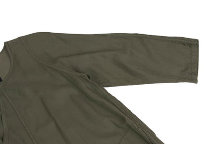 zucca Cotton Blend Snap Button 7-Sleeve Dress Khaki Size M