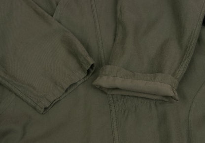 zucca Cotton Blend Snap Button 7-Sleeve Dress Khaki Size M